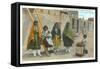 Women of Tesuque Pueblo, New Mexico-null-Framed Stretched Canvas