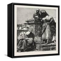 Women of the Campagna at Rome, Italy-null-Framed Stretched Canvas