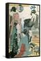 Women of the Gay Quarters, Left Hand Panel of a Diptych-Torii Kiyonaga-Framed Stretched Canvas