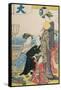 Women of the Gay Quarters, Right Hand Panel of a Diptych (Colour Woodblock Pring)-Torii Kiyonaga-Framed Stretched Canvas