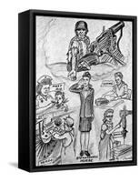 Women of the Railroad-J.h. Lynch-Framed Stretched Canvas