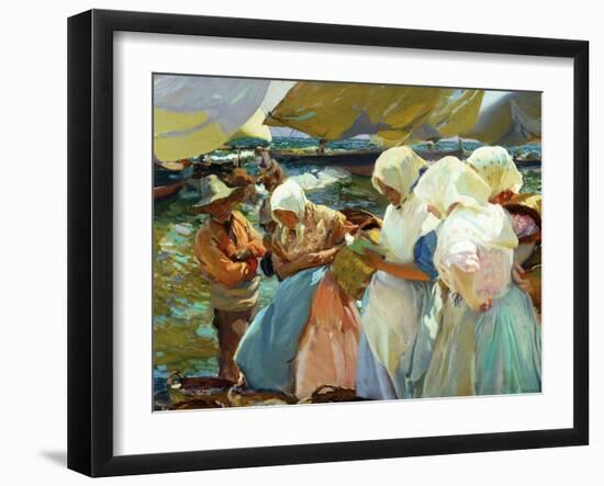 Women of Valencia At the Beach, 1915-Joaquín Sorolla y Bastida-Framed Giclee Print