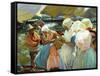 Women of Valencia At the Beach, 1915-Joaquín Sorolla y Bastida-Framed Stretched Canvas