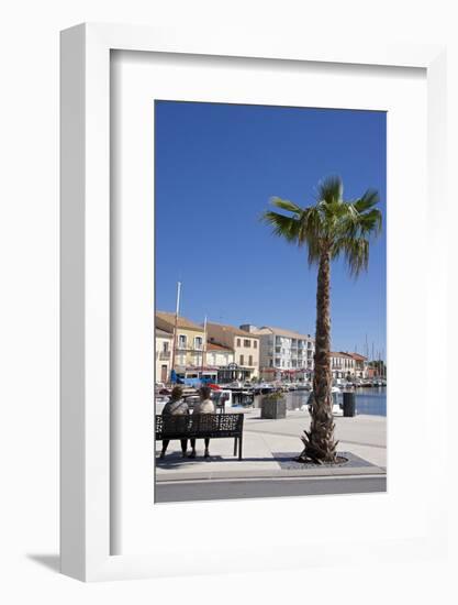 Women on a Bench Near a Palm Tree-Guy Thouvenin-Framed Photographic Print