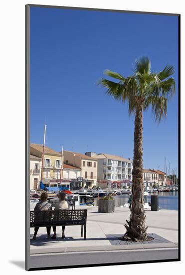 Women on a Bench Near a Palm Tree-Guy Thouvenin-Mounted Photographic Print