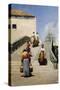 Women on a Bridge in Venice, 1869-Vincenzo Cabianca-Stretched Canvas