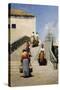 Women on a Bridge in Venice, 1869-Vincenzo Cabianca-Stretched Canvas