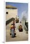 Women on a Bridge in Venice, 1869-Vincenzo Cabianca-Framed Giclee Print