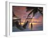 Women on Beach, Ari Atoll, White Sands Island-Angelo Cavalli-Framed Premium Photographic Print