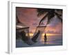 Women on Beach, Ari Atoll, White Sands Island-Angelo Cavalli-Framed Photographic Print