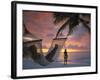 Women on Beach, Ari Atoll, White Sands Island-Angelo Cavalli-Framed Photographic Print