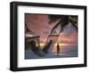 Women on Beach, Ari Atoll, White Sands Island-Angelo Cavalli-Framed Photographic Print