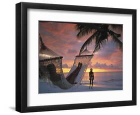 Women on Beach, Ari Atoll, White Sands Island-Angelo Cavalli-Framed Photographic Print