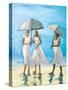 Women on Beach II-Julie DeRice-Stretched Canvas