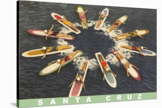 Women on Paddleboards, Sana Cruz-null-Stretched Canvas