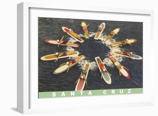 Women on Paddleboards, Sana Cruz-null-Framed Art Print