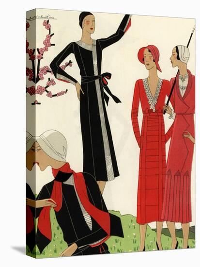 Women on the golf course in spring, 1931.-null-Stretched Canvas