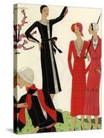 Women on the golf course in spring, 1931.-null-Stretched Canvas