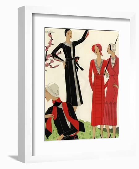 Women on the golf course in spring, 1931.-null-Framed Giclee Print