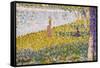 Women on the River Bank-Georges Seurat-Framed Stretched Canvas