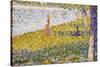 Women on the River Bank-Georges Seurat-Stretched Canvas