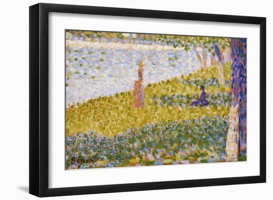 Women on the River Bank-Georges Seurat-Framed Giclee Print