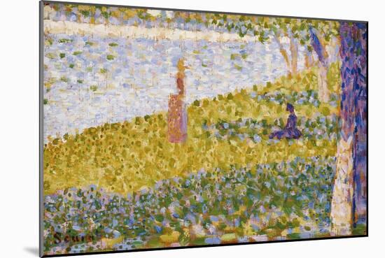 Women on the River Bank-Georges Seurat-Mounted Giclee Print