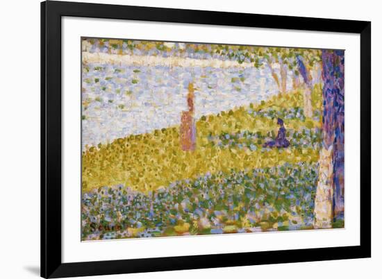 Women on the River Bank-Georges Seurat-Framed Giclee Print