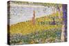 Women on the River Bank-Georges Seurat-Stretched Canvas
