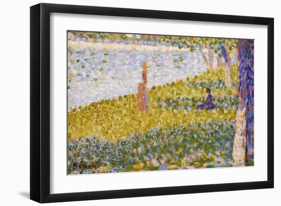 Women on the River Bank-Georges Seurat-Framed Giclee Print