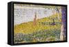 Women on the River Bank-Georges Seurat-Framed Stretched Canvas