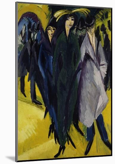 Women on the Street I-Ernst Ludwig Kirchner-Mounted Art Print