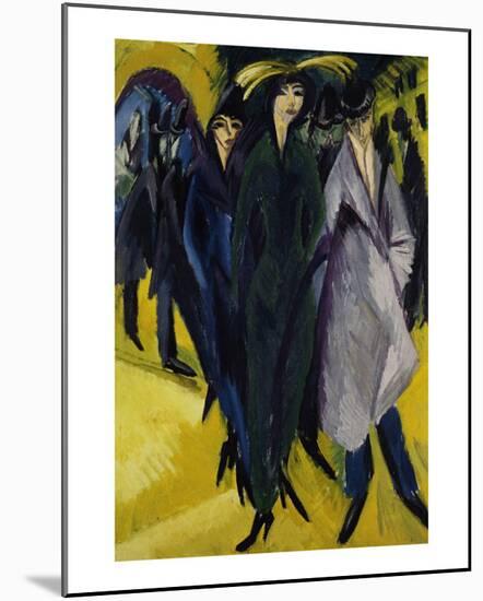 Women on the Street I-Ernst Ludwig Kirchner-Mounted Art Print