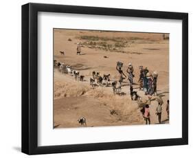 Women on Their Way to Washplace in the River Niger, Mali, Africa-Jack Jackson-Framed Photographic Print