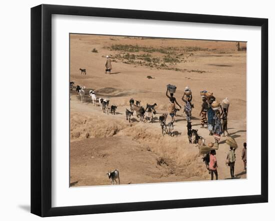 Women on Their Way to Washplace in the River Niger, Mali, Africa-Jack Jackson-Framed Photographic Print