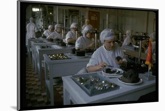 Women Packing Caviar Into Glass Jars for Export at Astrakhan Fish Complex Processing Plant-Carl Mydans-Mounted Photographic Print