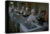 Women Packing Caviar Into Glass Jars for Export at Astrakhan Fish Complex Processing Plant-Carl Mydans-Stretched Canvas