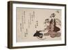 Women Painting Fans-Katsushika Hokusai-Framed Giclee Print