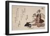 Women Painting Fans-Katsushika Hokusai-Framed Giclee Print