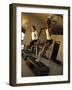 Women Performing Step Exercise with Handweights in Gym-null-Framed Photographic Print