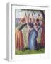 Women Planting Peasticks, 1891-Camille Pissarro-Framed Giclee Print