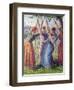 Women Planting Peasticks, 1891-Camille Pissarro-Framed Giclee Print