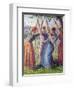 Women Planting Peasticks, 1891-Camille Pissarro-Framed Giclee Print