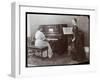 Women Playing a Player Piano and a Violin, New York, 1907-Byron Company-Framed Giclee Print