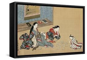 Women Playing Cards-Maruyama Okyo-Framed Stretched Canvas