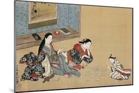Women Playing Cards-Maruyama Okyo-Mounted Giclee Print