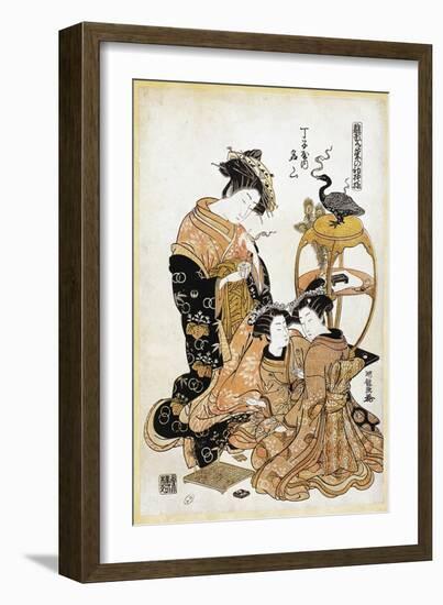 Women Playing Go-null-Framed Giclee Print