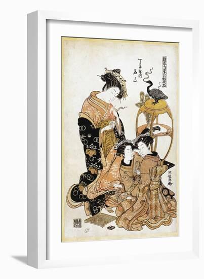 Women Playing Go-null-Framed Giclee Print