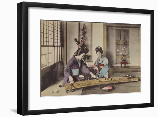 Women Playing the Koto-The Kyoto Collection-Framed Premium Giclee Print