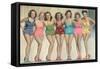 Women Posing in Bathing Suits-null-Framed Stretched Canvas